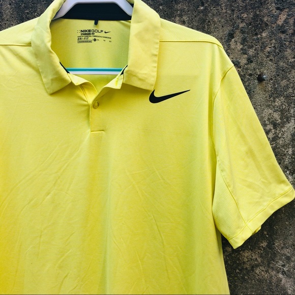 Men’s Yellow Nike Golf Polo - Picture 4 of 8